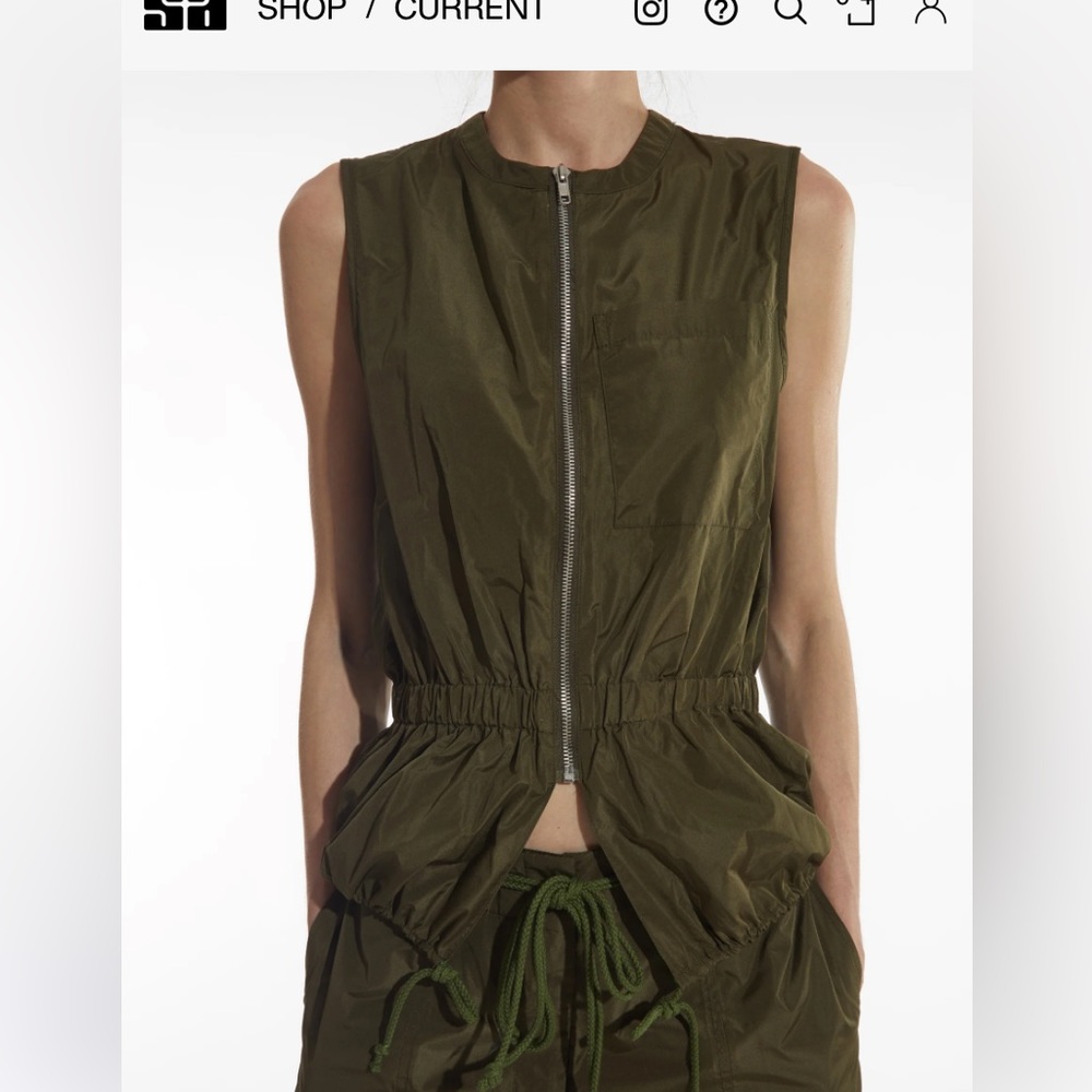 NWT Saint Art Blair green cargo vest CURRENT SEASON small sold out